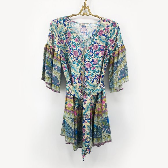 LAST ONE🌺Summer Floral Boho Mini Dress - Picture 5 of 14